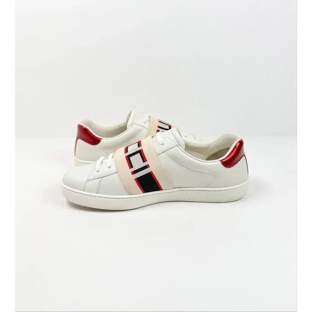 Size 7US - Gucci Ace Strap Leather Low Top